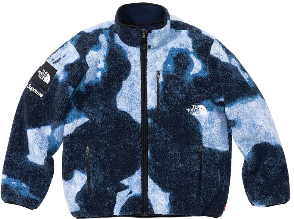 Supreme®/The North Face® Bleached Denim Print Fleece Jacket view 7